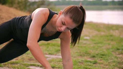 Young girl performs  Stock Footage 110842414