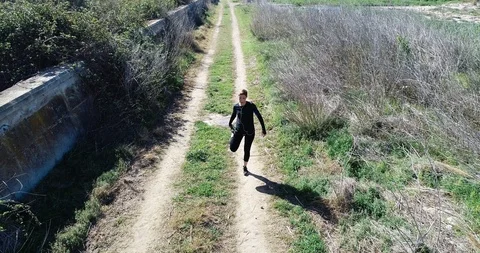 Young girl running Stock Footage 101096801