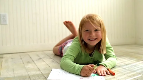 Young girl smiling to camera. 스톡 동영상 88367623