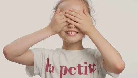 Young girl in studio making faces and have fun Stock Footage 112517835