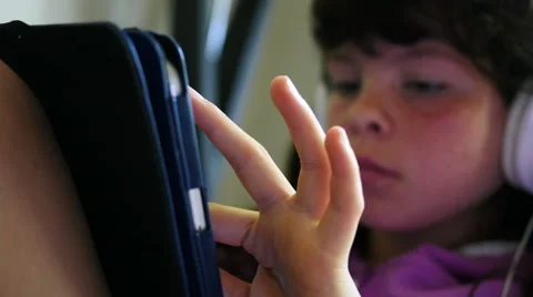 Young girl using tablet computer Stock Footage 51710054
