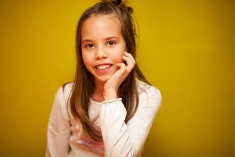 Young girl watching at camera Stock Photos