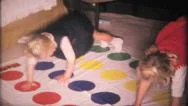 Young Girls And Women Play Twister At Home 1950S Vintage Film Home Movie 1124 Stock Footage