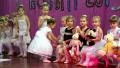 Young girls gymnasts at the New Year's performance in school of gymnastics HD Footage