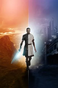 Young gladiator Stock Illustration