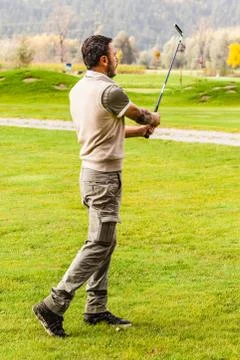 Young golf player 写真素材