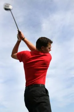 Young Golfer with Driver Stock Photos