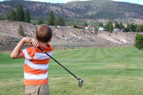 Young golfer Foto stock