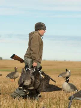 Young Goose Hunter Stock Photos