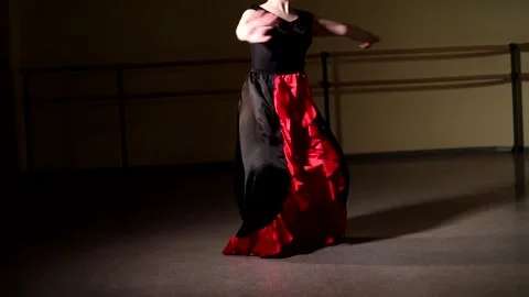 Young graceful ballerina dancing elements of classical ballet 스톡 동영상 148233249