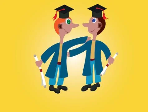 Young graduates Stock Illustration