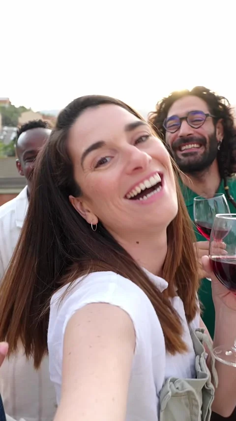 Young group multiracial people having fun dancing together at rooftop party Vídeos de archivo 248326241