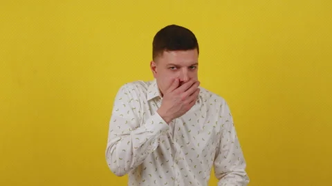 Young guy 20 years old with a grimace of disgust on his face. feeling of disgust Stock Footage 172044676