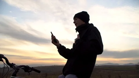 Young guy blogger communicates with his subscribers Stock Footage 122237257