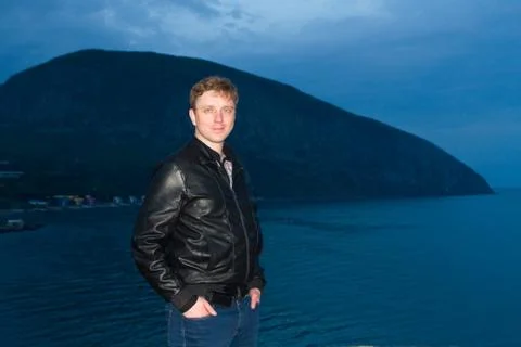 Young guy in crimea Stock Photos
