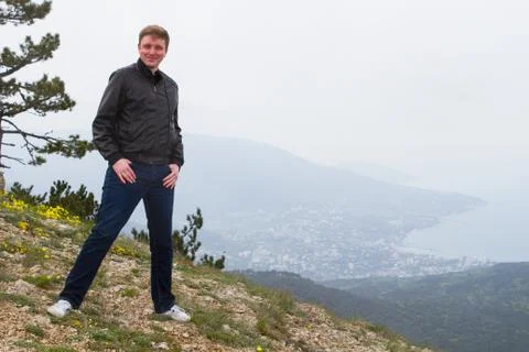 Young guy in Crimea Stock Photos