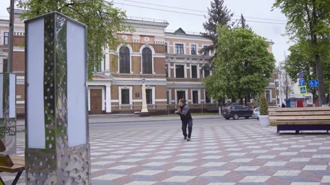 A young guy dancing on a street background. Stock Footage 131312674
