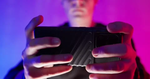 Young Guy Enthusiastically Playing in Video Games on TV Console. Stock Footage 150749850