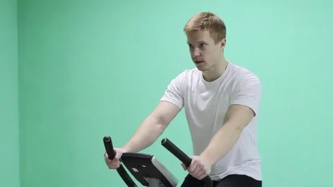 A young guy in the gym Stock Footage 71220111