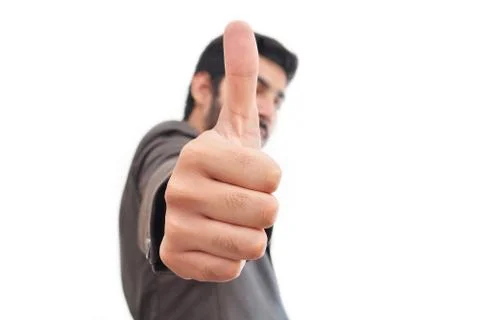 A Young Guy posting Thumb Up Gesture 写真素材