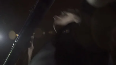 Young guy pulls up on a horizontal bar Stock Footage 77379024