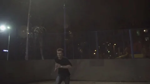 Young guy runs Video stock 77379609