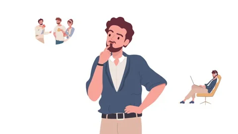 A young guy should be thinking about what to do 스톡 동영상 139913857