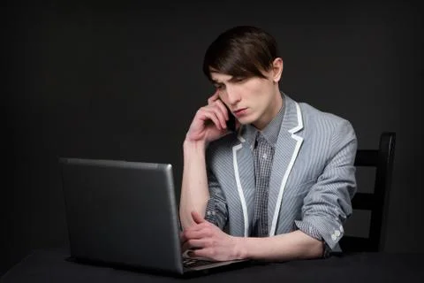 Young guy talking on the phone Stock Photos