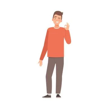 Young guy winks. Vector illustration in cartoon style. Ilustración de archivo