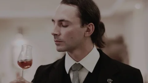 Young guys is trying brandy Video stock 94917022