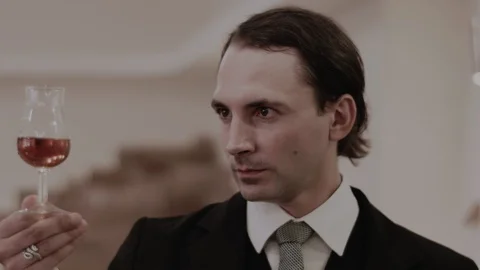 Young guys is trying brandy Video stock 94917036