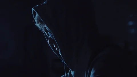 Young Hacker doing Attack on Data Servers and bank's account to still the secret Stock Footage 95751865