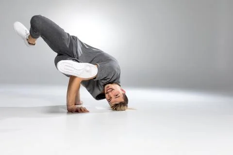 Young handsome breakdancer Stock Photos