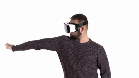 Young handsome man flexing his muscles. Guy demonstrates biceps while using Stock Footage 121199760