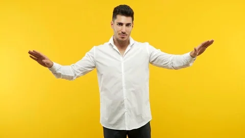 Young handsome man making a timeout gesture Stock Footage 97657403
