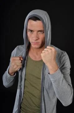Young handsome man posing in the studio. Stock Photos