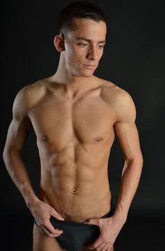 Young handsome man posing in the studio. Foto stock