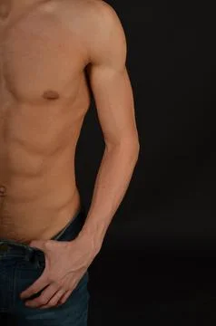 Young handsome man posing in the studio. Stock Photos