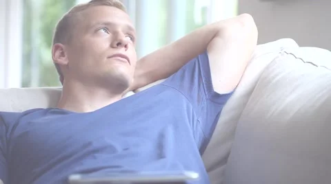 Young handsome man taking a message with good news Stock-Footage 41789750