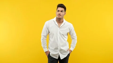 Young handsome man thinking about an idea Stock-Footage 97657531