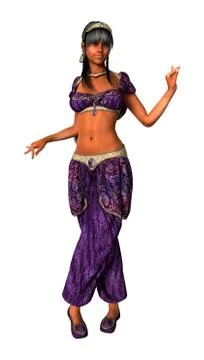 Young Harem Dancer Stock Illustration