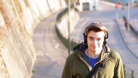 Young with headphones Stock Footage 101847315