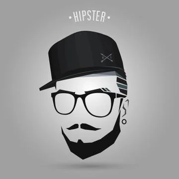 Young hipster cap Stock Illustration