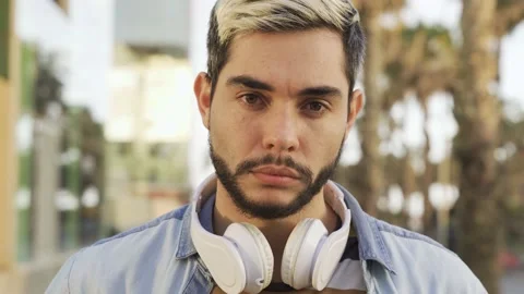 Young hipster man looking at camera - Authentic shot 스톡 동영상 168251463