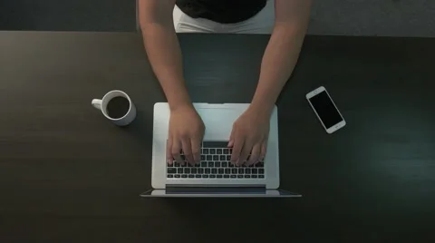 Young Hispanic Man Works on Laptop Stock Footage 56346969