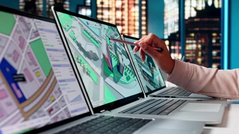 Young Hispanic Woman Engineer Working Stock Footage 336376807