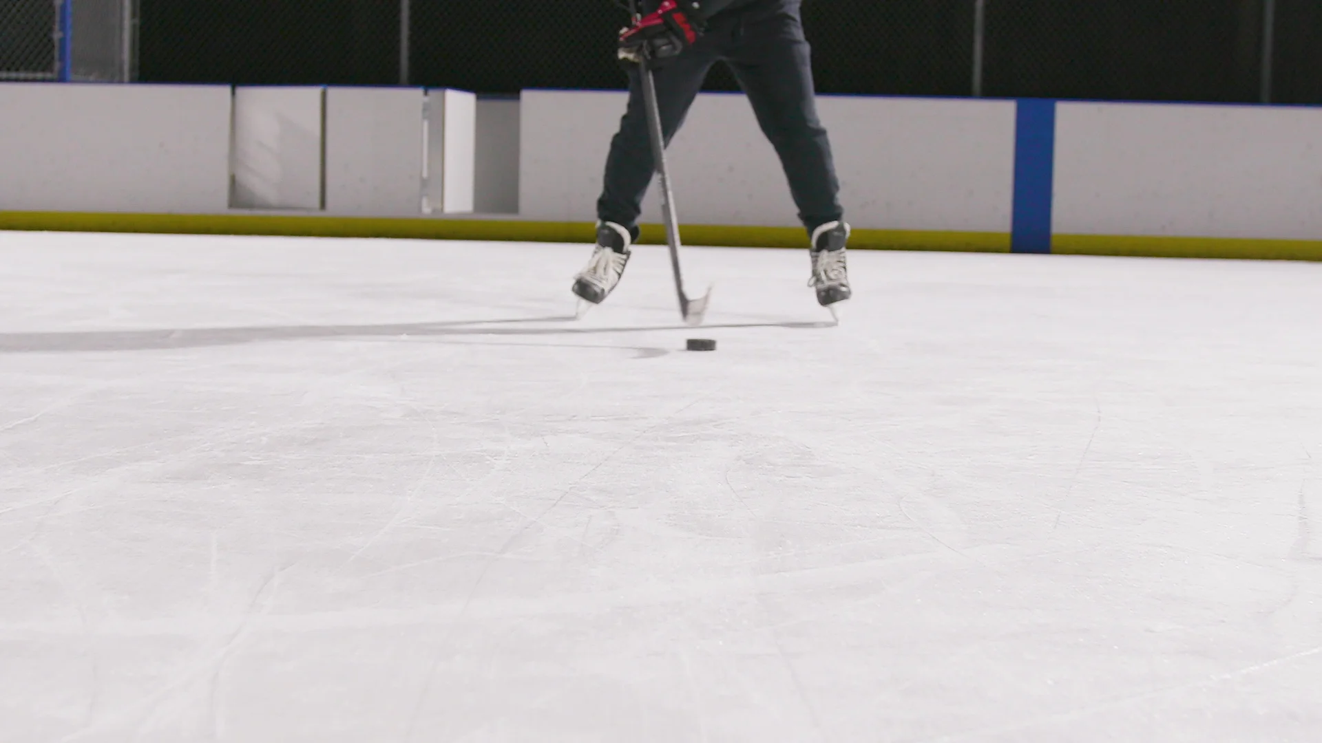 Boy Skating Backwards while Practicing Ice Hockey Stock Image - Image of  life, active: 37206549