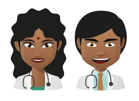 Young indian doctors Stock Illustration