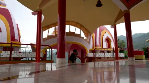Young Indian Hindu pilgrim devotee visiting Kamakhya Devi Temple Pithoragarh Stock Footage 273346839
