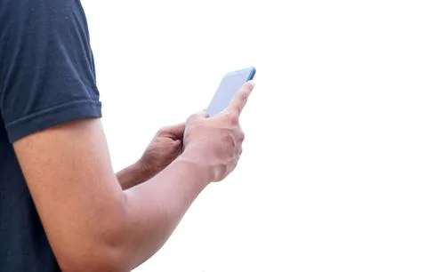 Young Indian man using smartphone Stock Photos